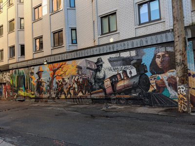Street art in Vancouver. View 1