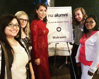 NU Scholars at alumni event in Fresno. View 1