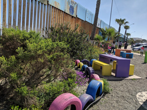 Border wall in Tijuana. View 1